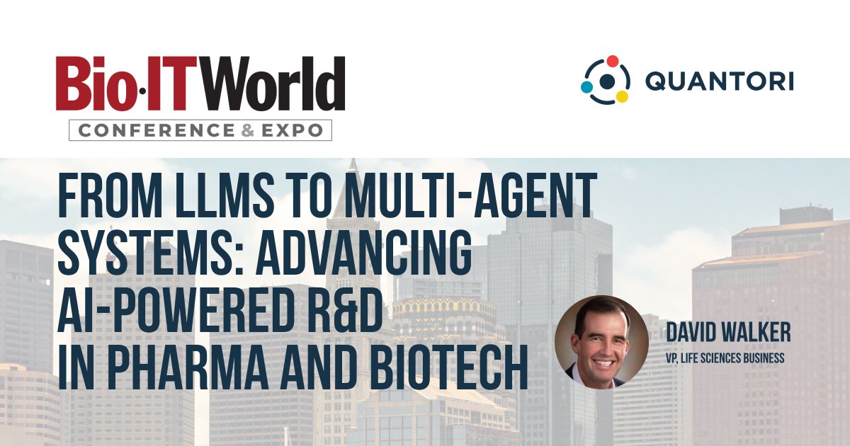Quantori (@quantori_usa) on Twitter photo Save-the-date April 4 at 12:40 PM at <a href="/bioitworld/">Bio-IT World</a>, where David Walker, VP of Life Sciences Business, will present “Strategic Implementation of LLM Technology Enhances Internal Operations in Pharma and Biotech R&D.”
#LLM #AI #drugdiscovery #BioIT25 #BioITWorld Save-the-date April 4 at 12:40 PM at <a href="/bioitworld/">Bio-IT World</a>, where David Walker, VP of Life Sciences Business, will present “Strategic Implementation of LLM Technology Enhances Internal Operations in Pharma and Biotech R&D.”
#LLM #AI #drugdiscovery #BioIT25 #BioITWorld