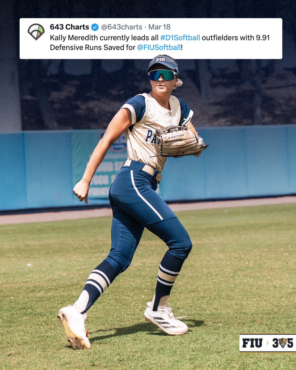 FIUSoftball's tweet image. .@KallyMeredith is special in the outfield 💯 

via @643charts