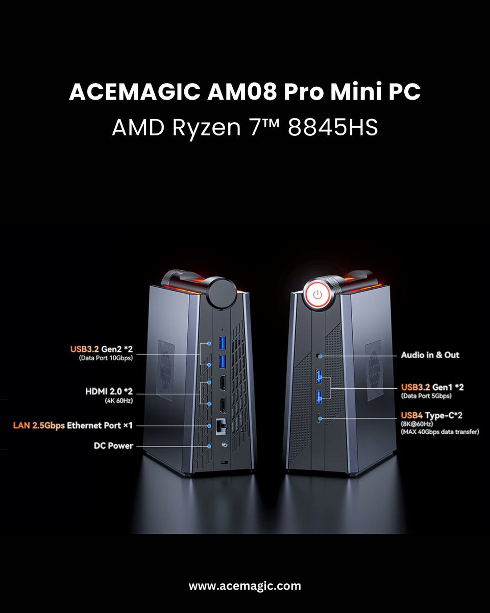 Acemagic_MiniPC's tweet image. #ACEMAGICAM08Pro #MiniPC! 🖥️🎮💥
Experience unmatched performance packed into a sleek, portable design 🤩
🔗 Shop now! Use Code: 3ACEFAN3 for extra discount 🏷️✂️💲
CPU: AMD Ryzen 7™ 8845HS
TYPE: BAREBONE / 32GB RAM + 1TB SSD 
🛒💨 bit.ly/Ace_MiniPC_AM0…

#acemagicminipc…