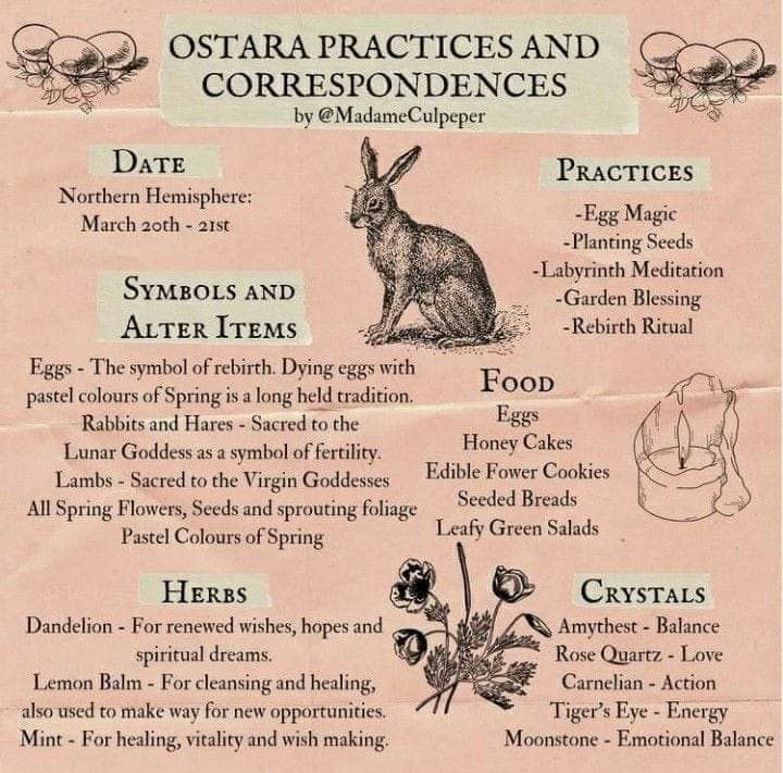Blessed Ostara, Happy Spring Equinox! 🌷🐇🐣🪺