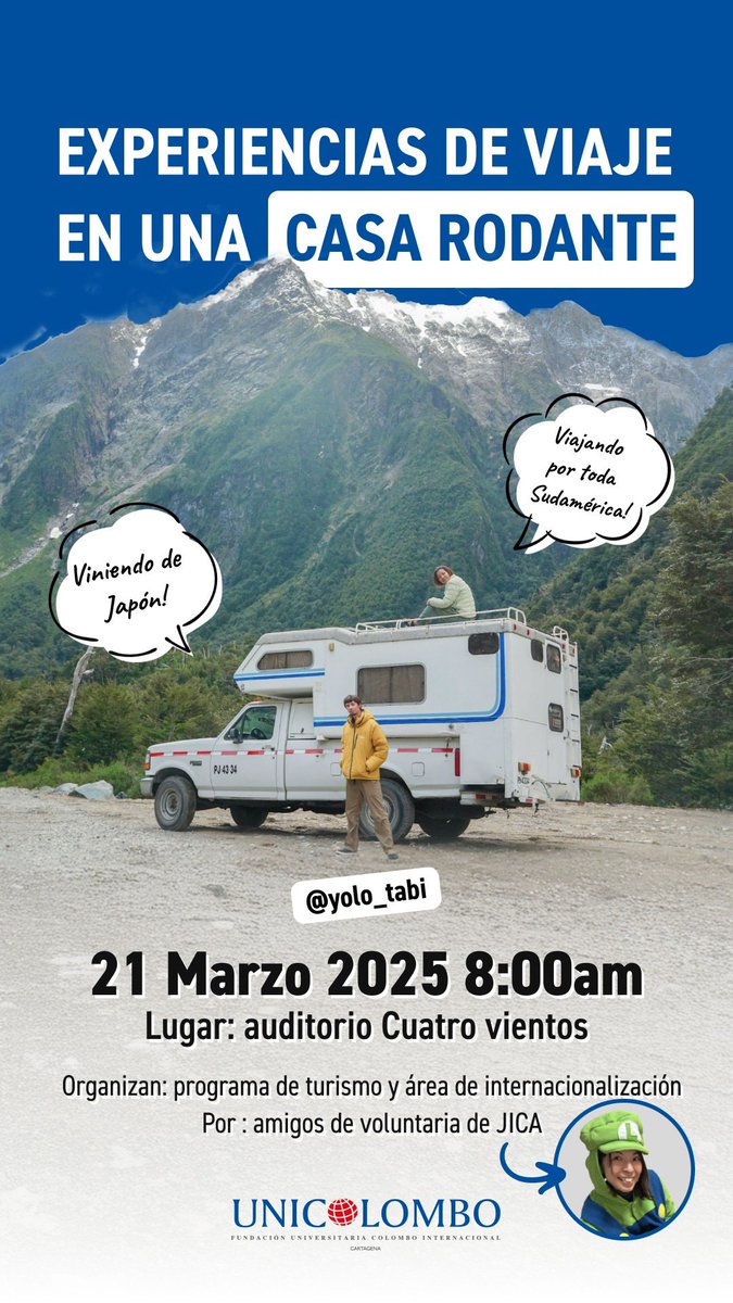 コロンビアの大学でなぜかバンライフについてプレゼンすることになりました。

私は学生と一緒に和食作ります。
どうなることやら！？