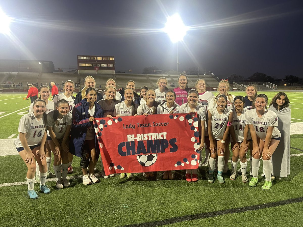 Lady Texans are Bi-District Champs after defeating Lago Vista 5-0. Great job ladies. Jobs not over. Enjoy tonight and back to work tomorrow.