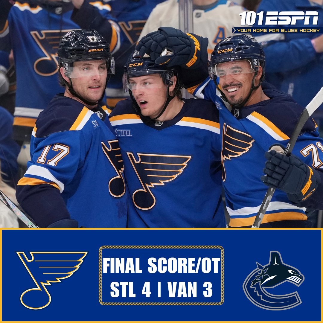 BLUES BUST CANUCKS BUBBLE

#stlblues 4 | #Canucks 3