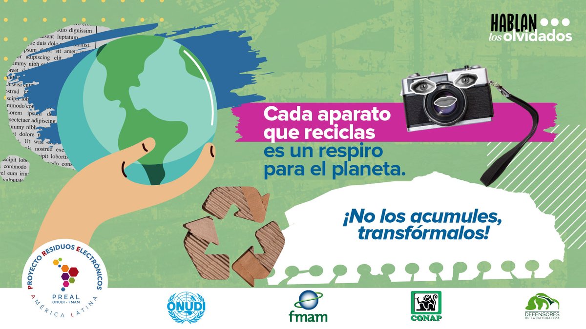 Los  aparatos eléctricos y electrónicos pueden tener una segunda oportunidad si se reparan, se donan o se reciclan♻️

Recuerda que puedes llevarlos a 📍puntos de recolección  como:
Tiendas Max
Cemaco
Universidades URL y UVG

Su historia no termina aquí ¡Transfórmalos!
<a href="/CONAPgt/">CONAP</a>