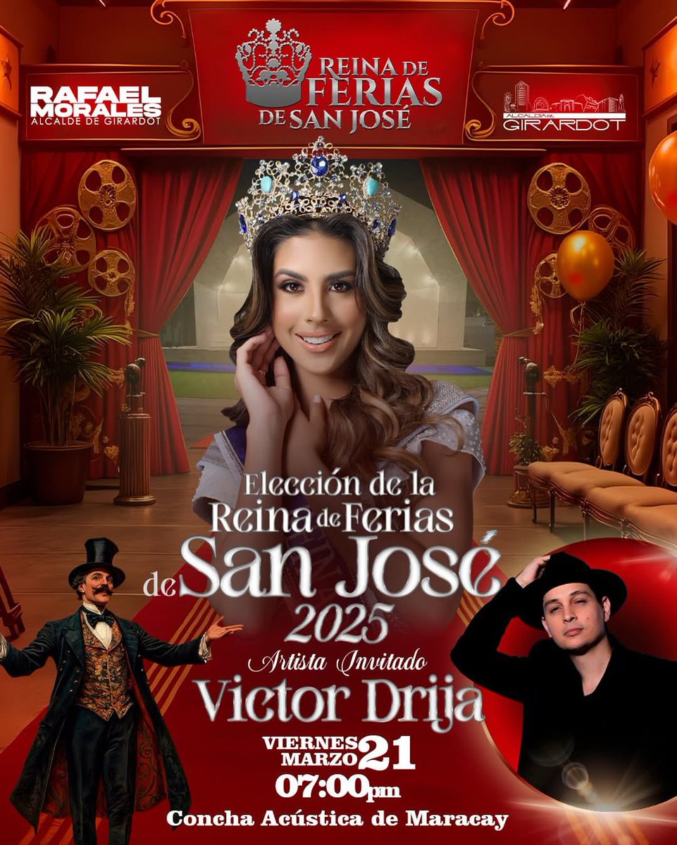 drijazone's tweet photo. INFO | Drija se presentará este viernes 21 de marzo en la Elección de la Reina de la Ferias de San José en la Concha Acústica de Maracay a las 7:00pm.

#victordrija #Drija #MiReina_VD https://t.co/JFKyT7op5o