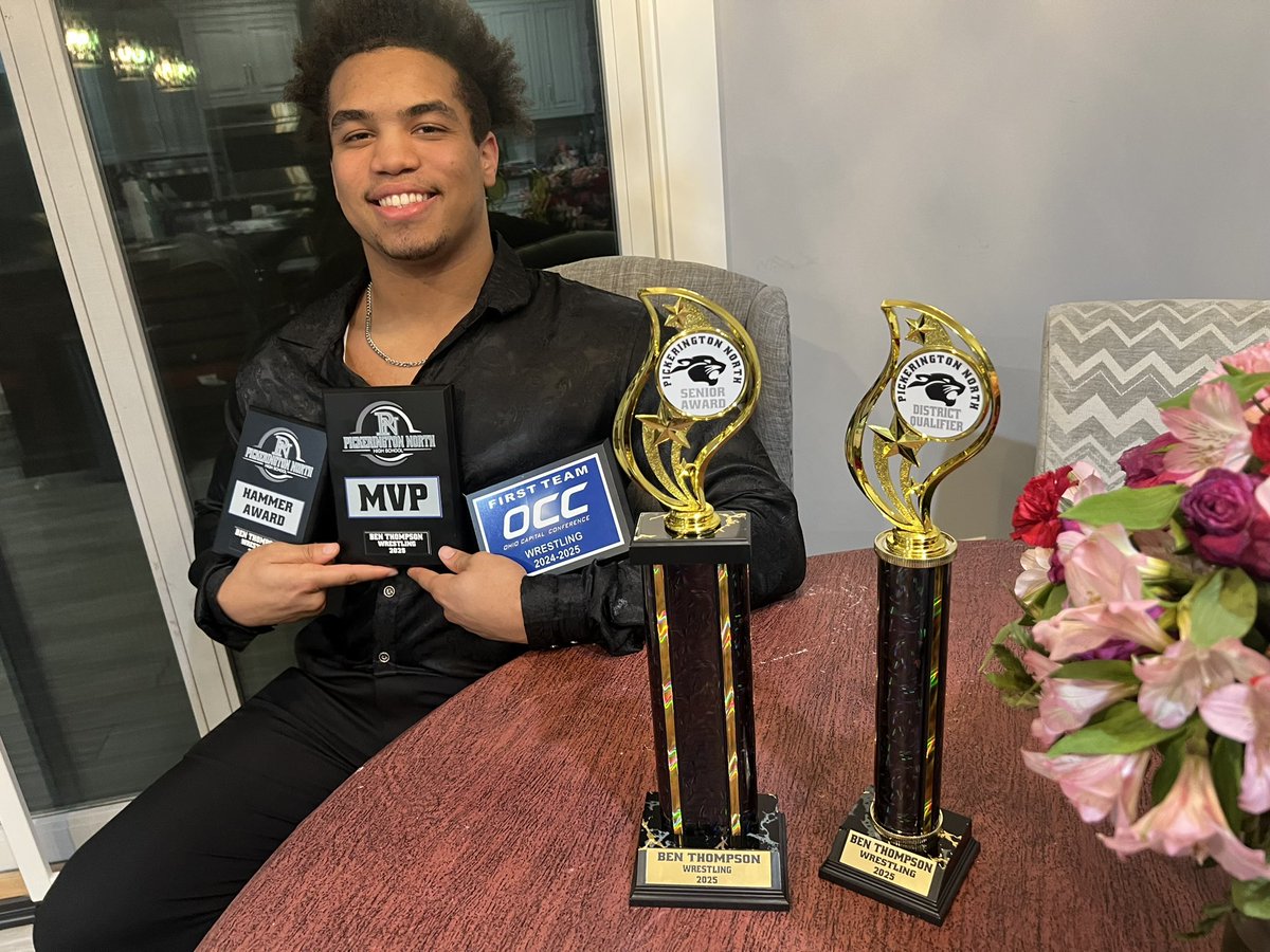 Ben Thompson⭐️ (@benthompsonn40) on Twitter photo Finished wrestling season
Team MVP
Hammer award (most pins)
First team all OCC
State alternate
Heavyweight
<a href="/DaytonFlyers/">Dayton Flyers</a> <a href="/Jay9Terry/">Jay Terry</a> <a href="/PNAthletics/">Pickerington North Athletics</a> <a href="/pnfootball/">Pick North Football</a> <a href="/CoachHillerich/">Nate Hillerich</a> Finished wrestling season
Team MVP
Hammer award (most pins)
First team all OCC
State alternate
Heavyweight
<a href="/DaytonFlyers/">Dayton Flyers</a> <a href="/Jay9Terry/">Jay Terry</a> <a href="/PNAthletics/">Pickerington North Athletics</a> <a href="/pnfootball/">Pick North Football</a> <a href="/CoachHillerich/">Nate Hillerich</a>