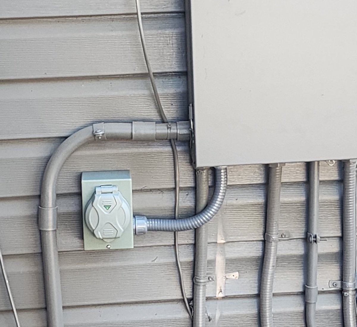 Living in an area with unpredictable weather and aerial lines means power outages. Though few and far between, storm season is about to start. Today I added a generator connection which will allow me to run my entire house on a generator during a natural disaster or emergency.