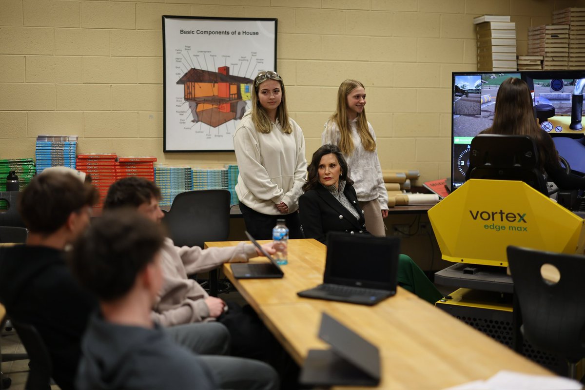 I had a great time at Romeo High School, where students are getting a head start on their careers with hands-on experience. That's why, in my budget, I proposed the largest investment in CTE in Michigan history—so more students can get the skills they need to build their futures.