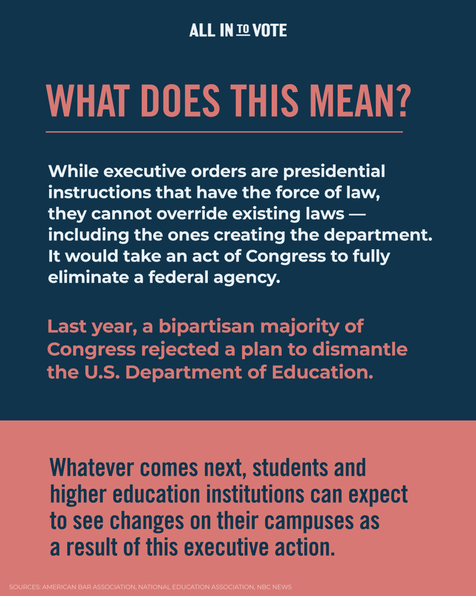 The U.S. Department of Education provides critical support to more than 13 million college and trade school students across the country — and today, President Trump signed an executive order to close the federal agency.