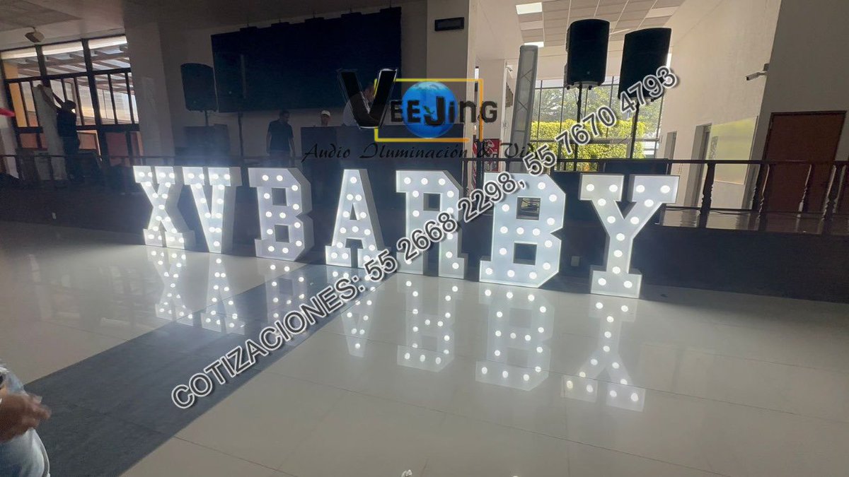 veejingaudio's tweet photo. Renta de Letra y números gigantes:
Tipo: bombillo BroadWay 
Linea PREMIUM
Luz blanca 
Medidas: 1.20x80

CDMX Y ÁREA METROPOLITANA.
¡Pregunta cobertura y disponibilidad!

Apartado y seguimiento:
Tel. &amp; WhatsApp 
5526682298 https://t.co/TY65hfNoEf
