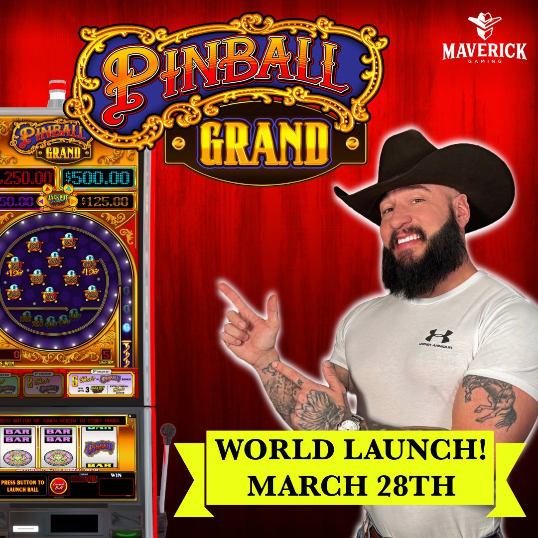 CowboySlots777's tweet photo. “I wish Cowboy Slots would make a game” THE WAIT IS OVER!!! Introducing Pinball GRAND! A Collaboration between IGT and Cowboy Slots 🤠 We helped design this game and I’m so excited to share it with you. Come be one of the first in the world to play it at the Wendover Nugget Hotel & Casino on Friday March 28th!