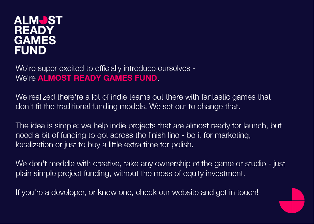 Almost Ready Games Fund (@almostreadyfund) on Twitter photo 