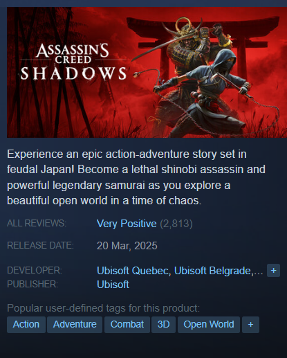 R3STRIKT3D's tweet photo. You love to see it.

Remember when all the grifters said once it releases to the public the reviews will tank?

Lmao

@Ubisoft @assassinscreed https://t.co/r83oVNaY9Y