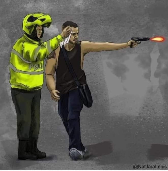 Más o menos así los "guardianes del orden" 🤬