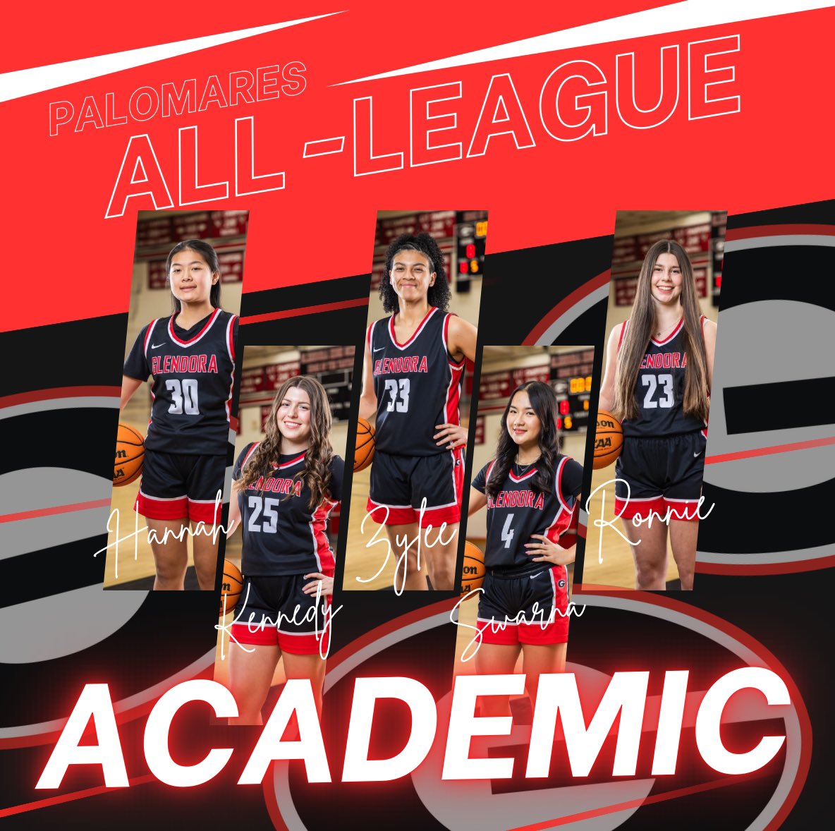 Congratulations to these 5 who are apart of the top 12 players in the Palomares to receive All-League Academic Honors! Truly an amazing accomplishment, they are champions on the court and in the classroom! #believetown