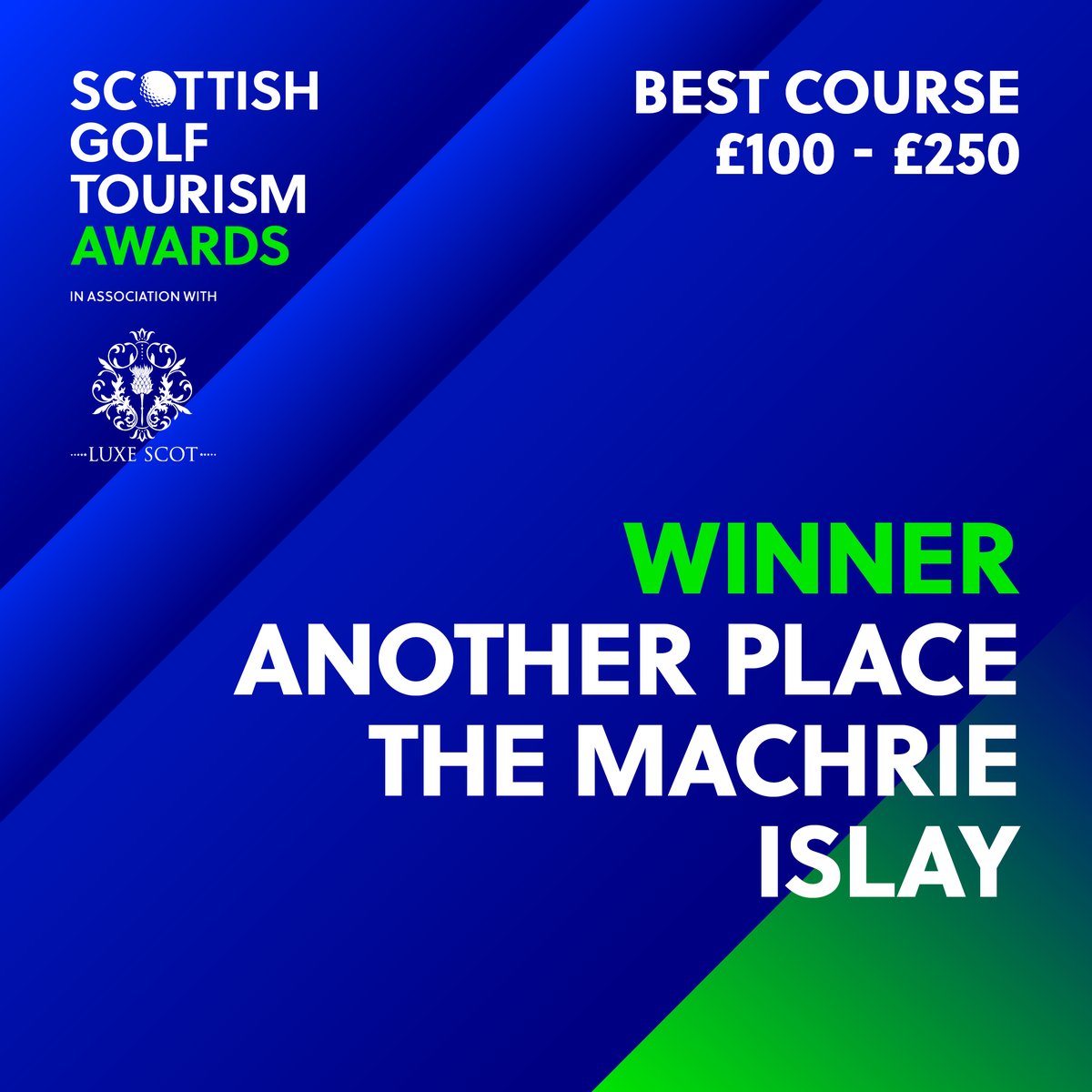 Scottish Golf Tourism Week (@_sgtw) on Twitter photo The winner of Best Course £100 - £250 is <a href="/TheMachrie/">The Machrie</a>
A huge congratulations!
Social media sponsor🤝<a href="/TrumpScotland/">Trump International, Scotland</a>
#SGTA25 / <a href="/ScotLuxe/">Luxe Scot</a> The winner of Best Course £100 - £250 is <a href="/TheMachrie/">The Machrie</a>
A huge congratulations!
Social media sponsor🤝<a href="/TrumpScotland/">Trump International, Scotland</a>
#SGTA25 / <a href="/ScotLuxe/">Luxe Scot</a>