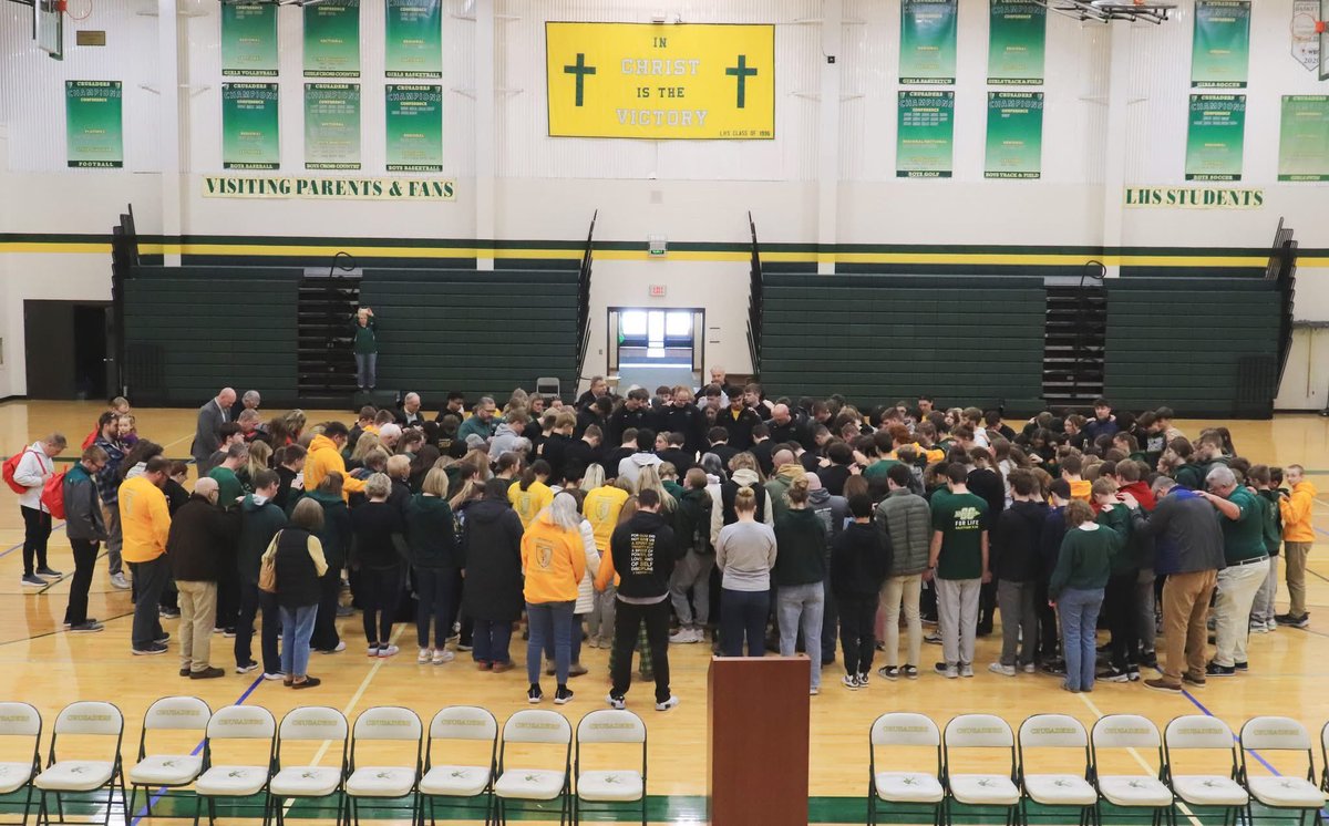 Sending off the team in the very best way possible... with prayer. In Christ is the Victory!