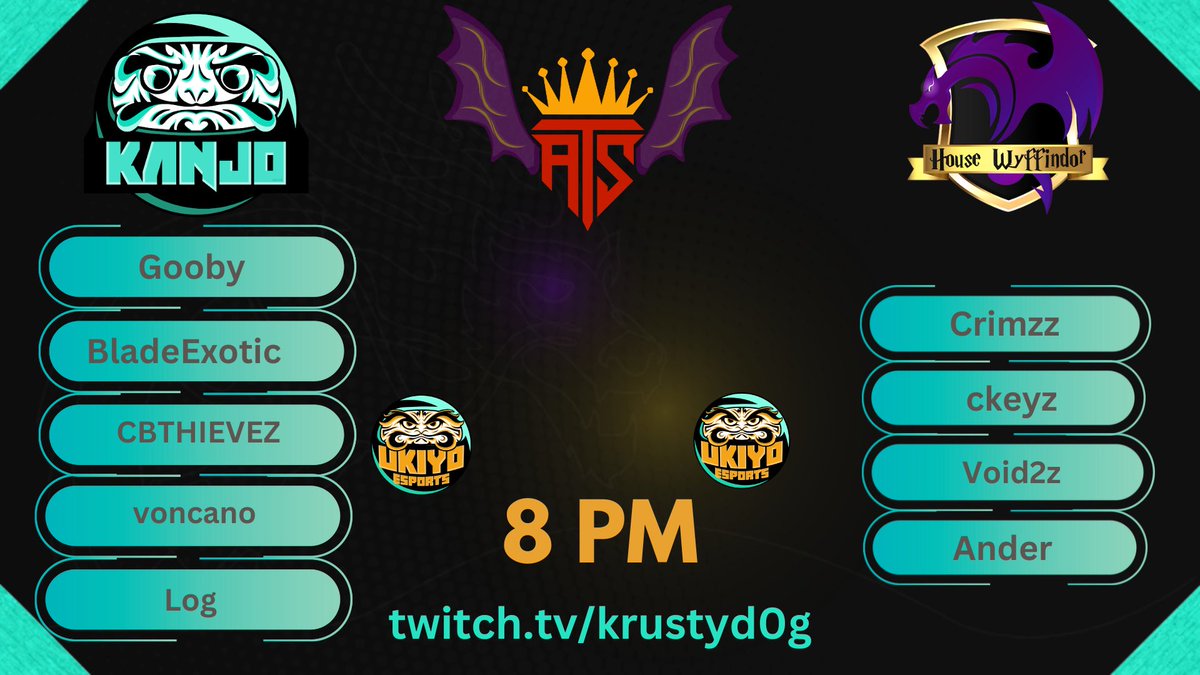 KrustyCrew Gaming (@krustycrewg) on Twitter photo Another KrustyKast coming your way at 8pm EDT TONIGHT for <a href="/ATS_RL/">Ascend Tournament Series</a>
@Ukiyo_Esports_ Kanjo vs <a href="/HWyffindor/">House Wyffindor</a> Refresh
twitch.tv/krustyd0g Another KrustyKast coming your way at 8pm EDT TONIGHT for <a href="/ATS_RL/">Ascend Tournament Series</a>
@Ukiyo_Esports_ Kanjo vs <a href="/HWyffindor/">House Wyffindor</a> Refresh
twitch.tv/krustyd0g