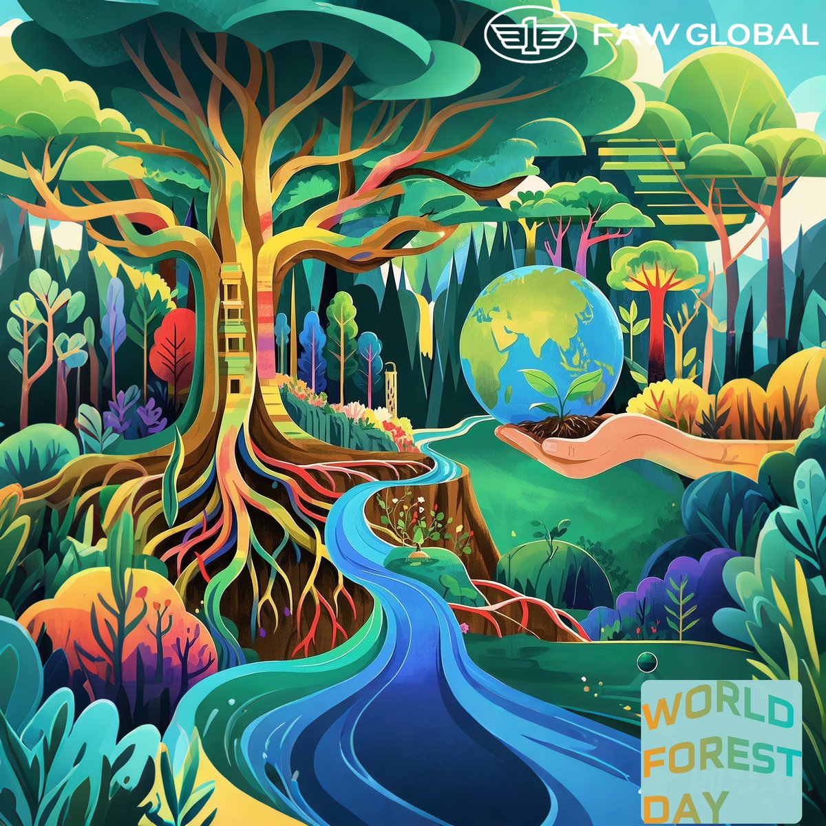 faw_global's tweet photo. Forests Fuel Life. We Fuel Change. We believe mobility shouldn’t cost the Earth. Get on the ride with FAW to a greener future. 🌳#WorldForestDay #DriveGreenWithFAW https://t.co/1CPADPcydU