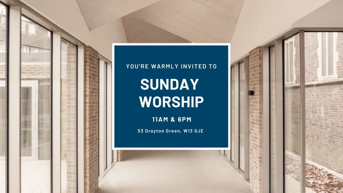 All are welcome to our worship services this Sunday at 11 am &amp; 6 pm! #ealing #westealing #church