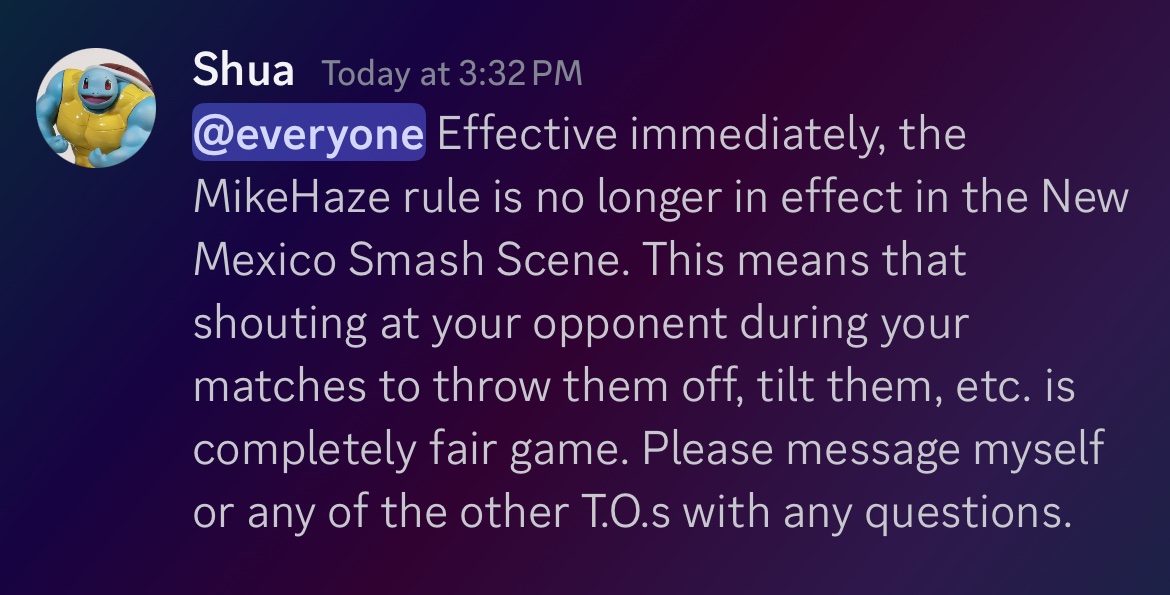 trueheoh's tweet image. Announcement from the New Mexico Smash Scene