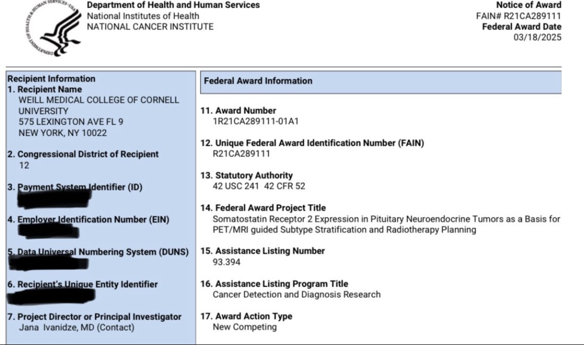 Jana Ivanidze (@jana_ivanidze) on Twitter photo So excited to share that my lab is now officially #NIH #NCI funded!
Thankful for my amazing collaborators & mentors who contributed to this effort
#DOTATATE PET in #pitNET 🧠☢️🧲
<a href="/WeillCornell/">Weill Cornell Medicine</a>
<a href="/WCMRadiology/">Weill Cornell Medicine Radiology</a> <a href="/MolecularWCM/">WCM Molecular Imaging and Therapeutics</a> <a href="/WCMCPathology/">Weill Cornell Medicine Pathology</a>
<a href="/ColumbiaNeuro/">Columbia Neurosurgery</a>
<a href="/TheASNR/">The American Society of Neuroradiology</a> <a href="/SNM_MI/">SNMMI</a> So excited to share that my lab is now officially #NIH #NCI funded!
Thankful for my amazing collaborators & mentors who contributed to this effort
#DOTATATE PET in #pitNET 🧠☢️🧲
<a href="/WeillCornell/">Weill Cornell Medicine</a>
<a href="/WCMRadiology/">Weill Cornell Medicine Radiology</a> <a href="/MolecularWCM/">WCM Molecular Imaging and Therapeutics</a> <a href="/WCMCPathology/">Weill Cornell Medicine Pathology</a>
<a href="/ColumbiaNeuro/">Columbia Neurosurgery</a>
<a href="/TheASNR/">The American Society of Neuroradiology</a> <a href="/SNM_MI/">SNMMI</a>