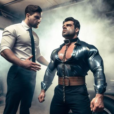 The Boss found out that the Shock Collar worked wonders for increasing productivity on Account Manager &amp; bodybuilder, Leo