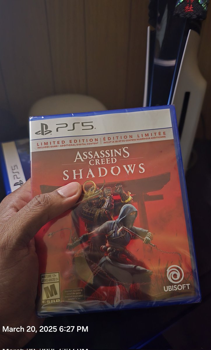 JakX62's tweet image. Yes, Sir. Day one. Gift from my wife. It has been 10 years since I last played Assassin&apos;s creed game. Let&apos;s Goooo 🎉🥳. 
#Yasuke
#SupportDevelopers
#AssassinsCreed
#AssassinsCreedShadows