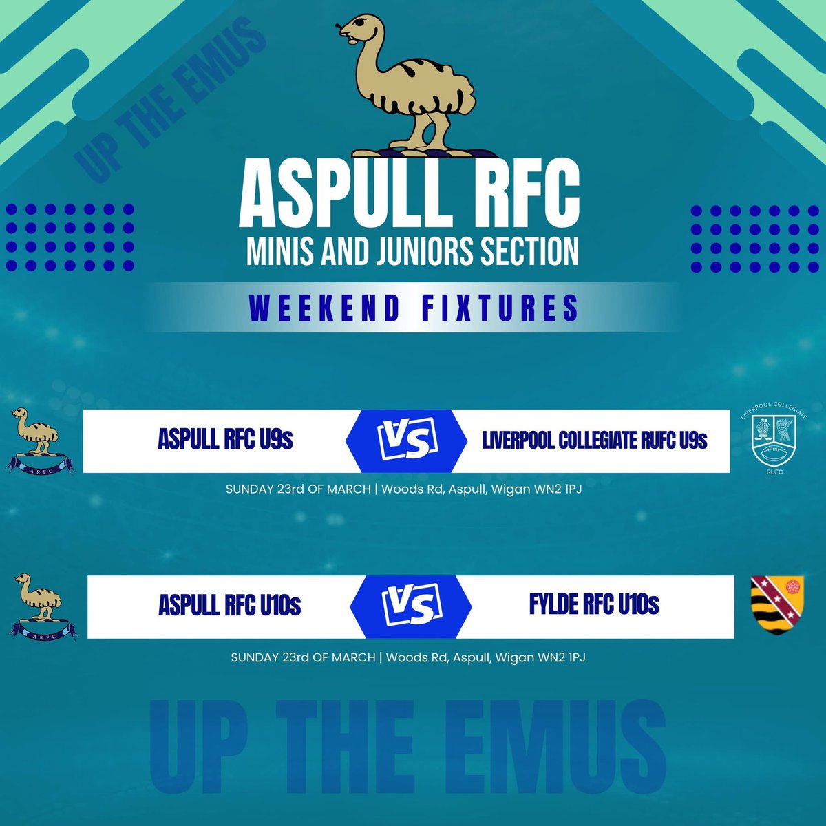 This weekends offerings 🏉