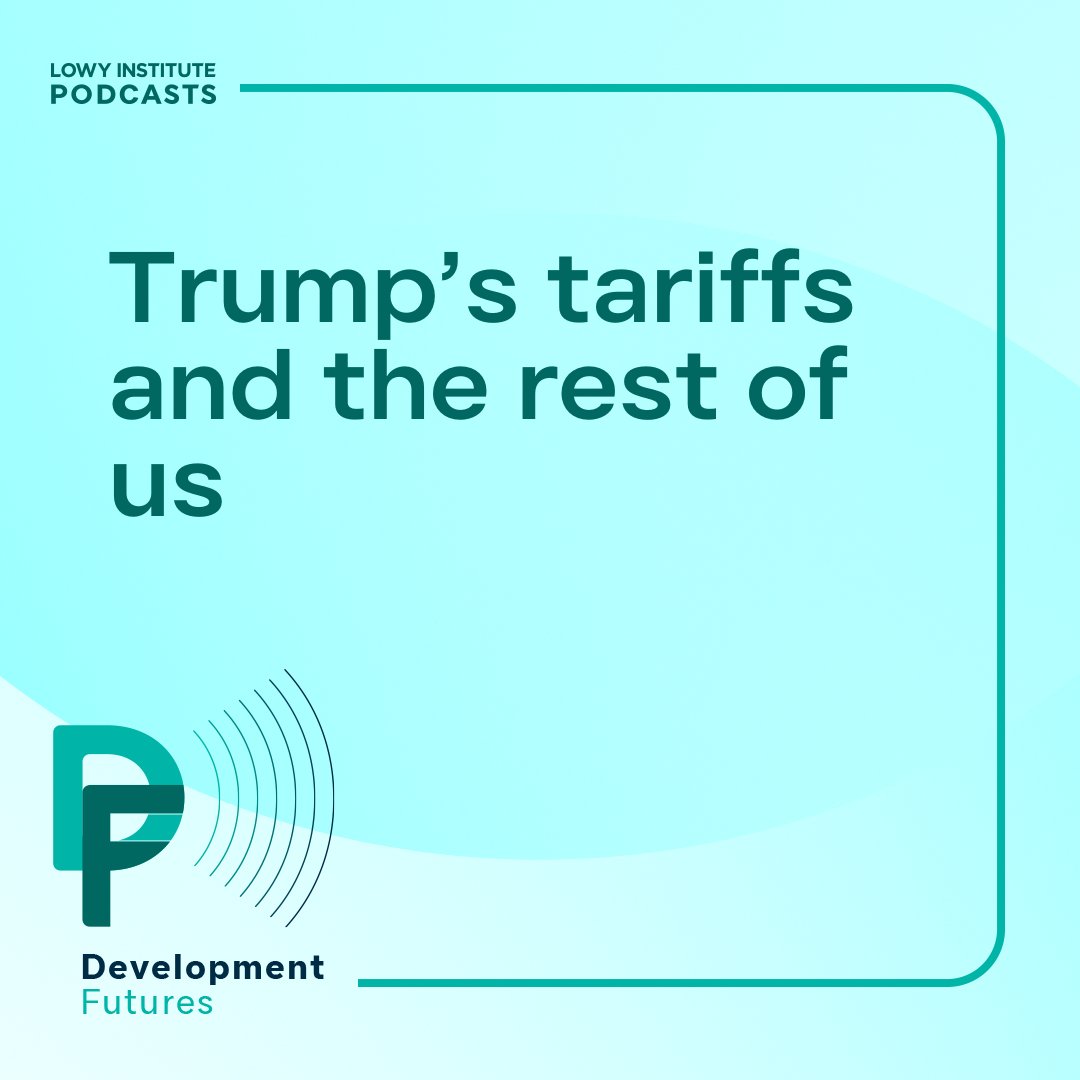 The Lowy Institute (@lowyinstitute) on Twitter photo NEW PODCAST: The <a href="/LowyInstitute/">The Lowy Institute</a>'s <a href="/RolandMRajah/">Roland Rajah</a> and Dr Jenny Gordon discuss the economics and peculiar logic behind Donald Trump’s tariff plans, what it means for smaller countries like Australia, and how they should respond.
🎧lowyinstitute.org/publications/d… NEW PODCAST: The <a href="/LowyInstitute/">The Lowy Institute</a>'s <a href="/RolandMRajah/">Roland Rajah</a> and Dr Jenny Gordon discuss the economics and peculiar logic behind Donald Trump’s tariff plans, what it means for smaller countries like Australia, and how they should respond.
🎧lowyinstitute.org/publications/d…