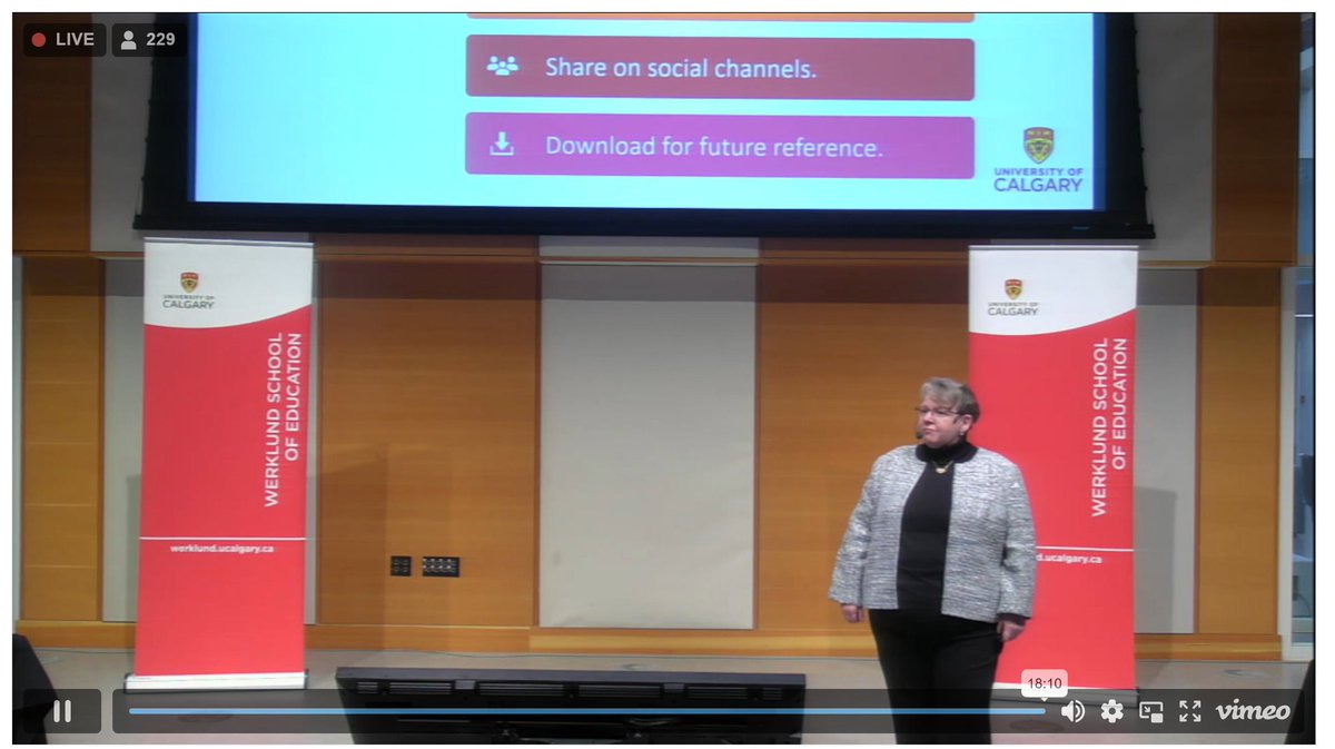 So excited and proud to see Professor <a href="/DrSarahEaton/">Dr. Sarah Elaine Eaton🇨🇦</a> giving her Distinguished Lecture right now!