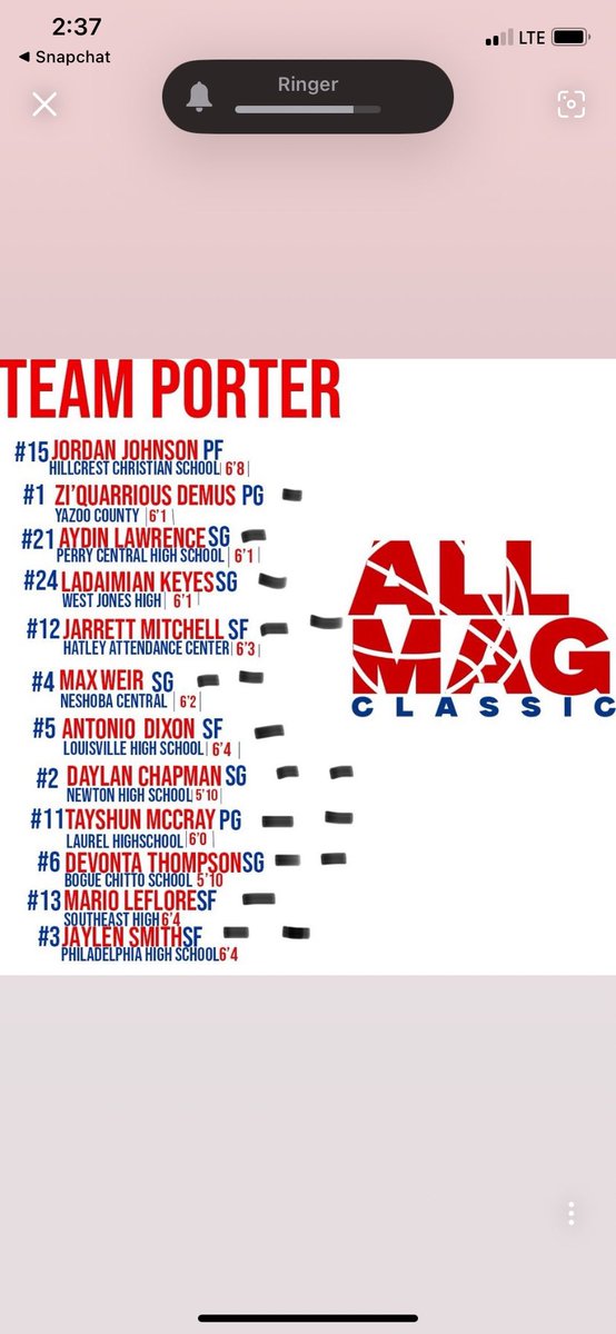 Jarrett Mitchell (@jarrettmit11693) on Twitter photo I am Blessed to be selected as a Mississippi All star and will be playing April 25-27. #12
<a href="/CoachRuckerTSBO/">Brian Rucker</a> I am Blessed to be selected as a Mississippi All star and will be playing April 25-27. #12
<a href="/CoachRuckerTSBO/">Brian Rucker</a>