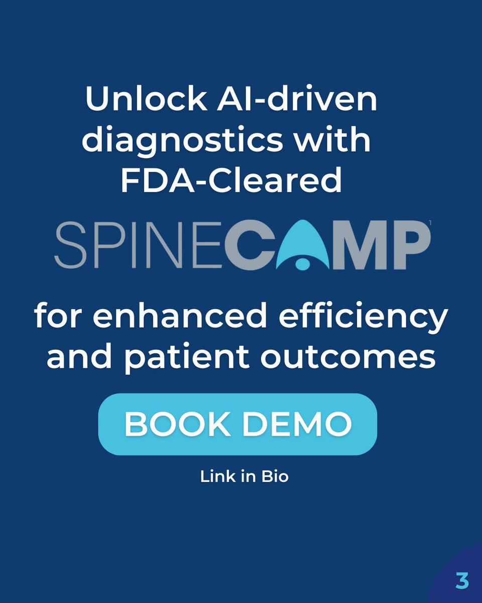 SpineCAMP's tweet photo. Clinical Confidence with AI – SpineCAMP offers the potential to enhance clinical decision-making by providing AI-driven X-ray analysis.
Whether it’s for pre-operative or post-surgical assessments, SpineCAMP supports  HCP through precision and reliability.

https://t.co/pIlQYHjqUC https://t.co/5vbhRC3U87