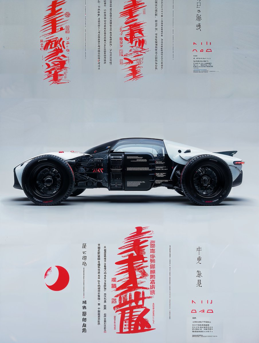 Ror_Fly's tweet photo. Midjourney + Magnific Structure Ref.

Love the tag team.

MJ PROMPT:
side view, plexiglass translucent futuristic car in a sharp studio, the body of the car is completely see-through soft aesthetic contrasting against the background, smooth curves and contours, deep textured off-road tires, soft studio lighting, high precision photography, blocks of text and layers of depth ordered neatly on the car, clean and sleek, accenting shadows, clear wiring and mechanical engineering contrasting inside the anatomy of the car --chaos 5 --ar 3:2 --quality 2 --profile 9ikiq5k yvrnvah 7lgpc2a --stylize 850

MAGNIFIC STRUCT REF PROMPT:
side view, plexiglass translucent car, high precision photography, Japanese movie poster aesthetic, blocks of text 

#Midjourney #promptshare @Magnific_AI