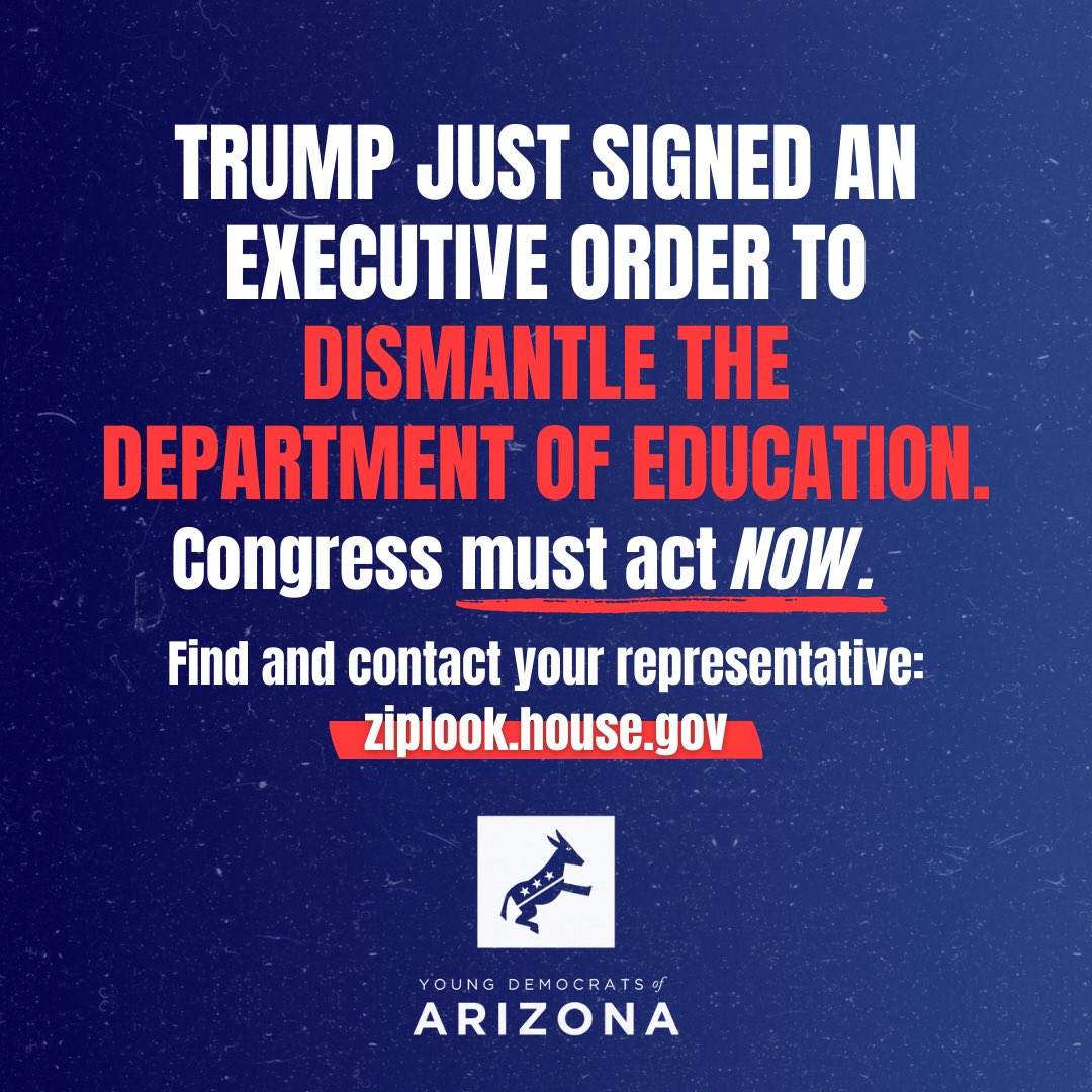 Trump cannot get rid of the Department of Education without Congress. 

His attempt is unconstitutional and will harm disabled and low-income students who rely on the agency to access quality education.

Contact your representative and tell them to get to work.