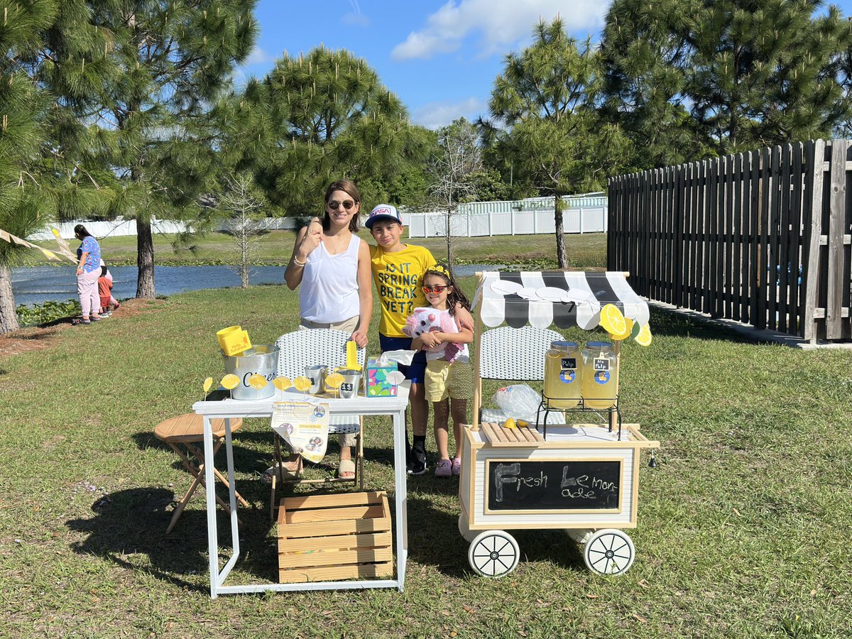 So Proud of my kids Sophia and Theo , and my lovely wife Nancy for organizing their first lemonade stand to raise money for Childhood Cancer : Alex Lemonade Foundation!! It was a big success!!