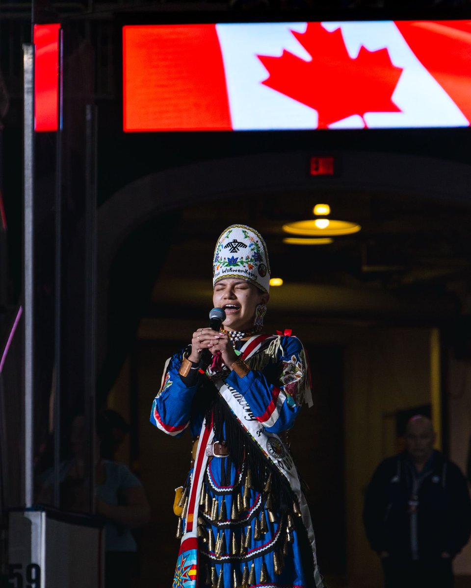 PWHL_Toronto's tweet image. Florence Osawamick hails from Wiikwemkoong Unceded Territory. Born in Peterborough and now residing in Hastings, she has devoted her life to embracing Anishinaabe culture through song, dance, and ceremony.