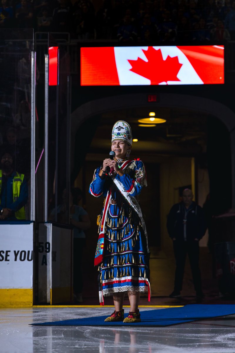 PWHL_Toronto's tweet image. Florence Osawamick hails from Wiikwemkoong Unceded Territory. Born in Peterborough and now residing in Hastings, she has devoted her life to embracing Anishinaabe culture through song, dance, and ceremony.