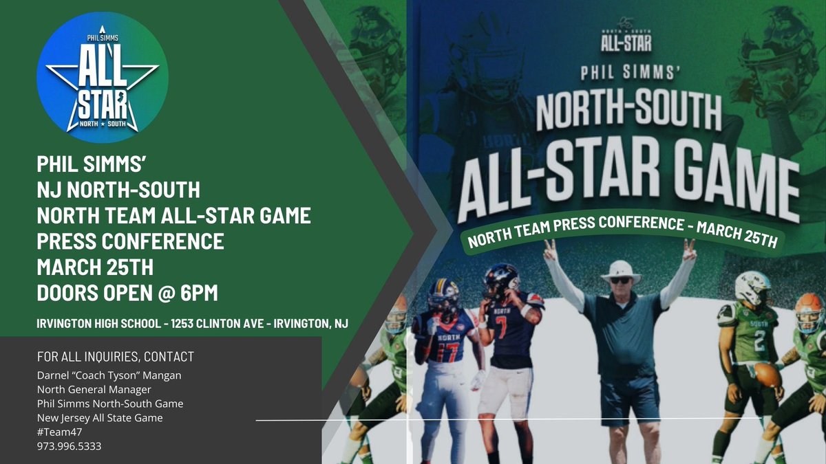 Joe Mesko (@all_state_mesko) on Twitter photo North South All Star Classic press conference for the North next Tuesday March 25th, 6pm @ Irvington High! Blessed and excited for the opportunity! #BEATSOUTH <a href="/LindenFootball/">Linden HS Football NJ</a> <a href="/BJ_LND/">BjBahaGeorge</a> <a href="/CoachK_20/">K.J Pulley</a> <a href="/CompleteQB/">Complete QB</a> <a href="/CoachRobReiss/">Robert Reiss</a> North South All Star Classic press conference for the North next Tuesday March 25th, 6pm @ Irvington High! Blessed and excited for the opportunity! #BEATSOUTH <a href="/LindenFootball/">Linden HS Football NJ</a> <a href="/BJ_LND/">BjBahaGeorge</a> <a href="/CoachK_20/">K.J Pulley</a> <a href="/CompleteQB/">Complete QB</a> <a href="/CoachRobReiss/">Robert Reiss</a>
