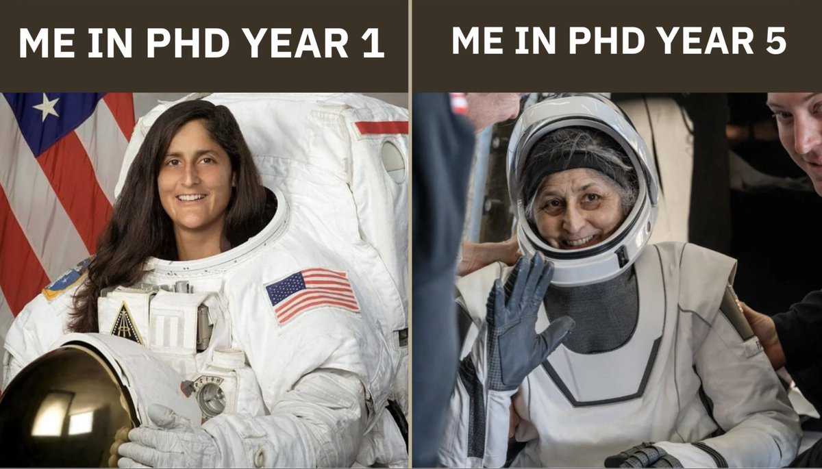 mettalrose's tweet image. Me in PhD Year 1 vs Me in Phd Year 5 :p
#DissertationDiaries