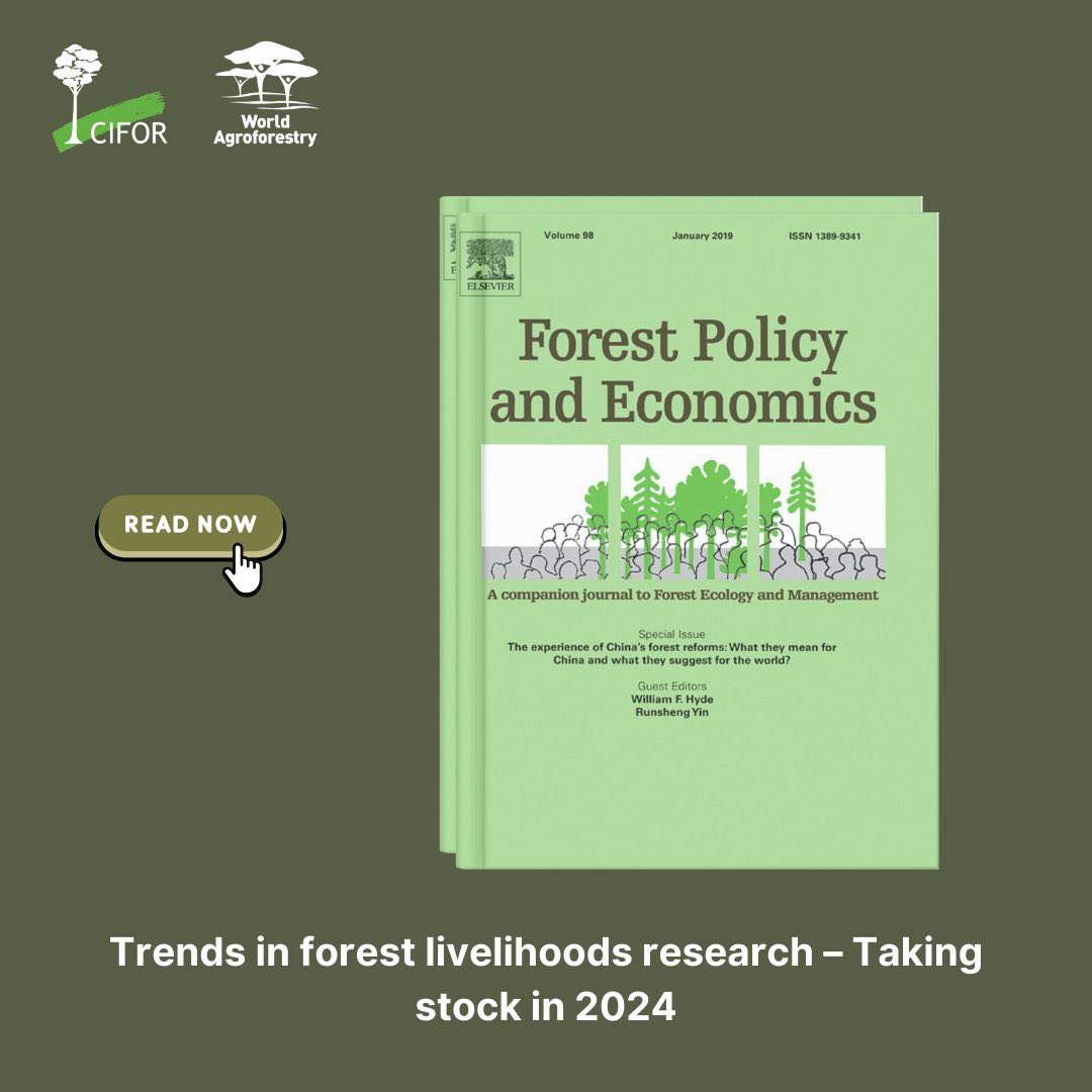 Forests &amp; Livelihoods: A Critical Balance 🌳

Can forest conservation meet global climate goals while safeguarding the livelihoods of millions? 

Explore key findings from 18 articles in this special issue on forest livelihoods.

📖 Read now: 👉 bit.ly/42L69Hx
