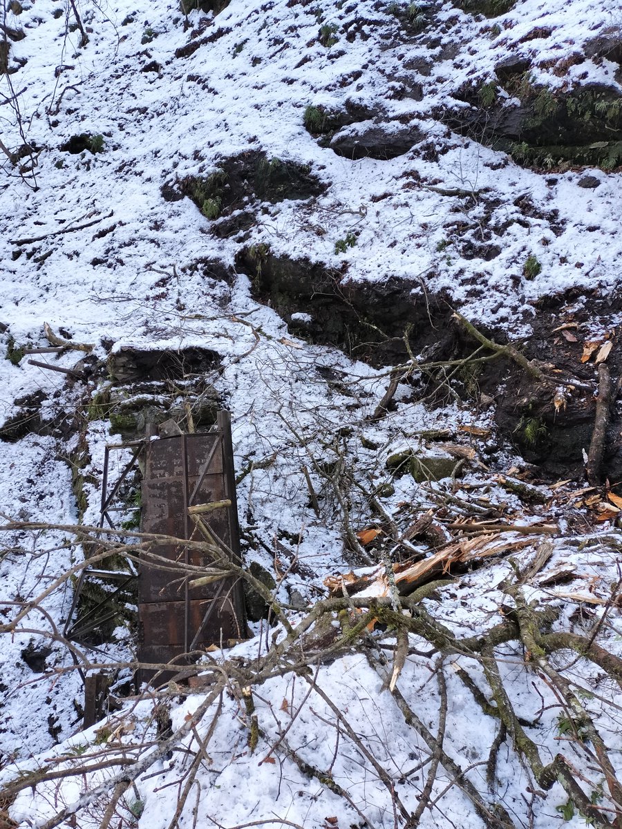 pwnyaa's tweet image. 大輪バス停から表参道ルートで三峯神社へ行く序盤で倒木により橋が崩落してる箇所があるので登山者は注意してください。通る場合は自己責任で。