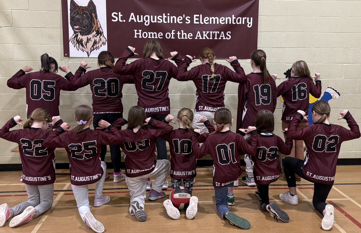 Jerseys for SAE.Thanks to Karen White &amp; Jen Hurley(Coed Vball) donations.Hats off to hiJK Design for making these.4/5 &amp; 6 girls vball teams,travelling to Clarenville in 2 wks for tournament.Fri,Mar 28 at 1pm, there’s a pep rally.Excited girls, coaches,families &amp; me,Principal ABC!