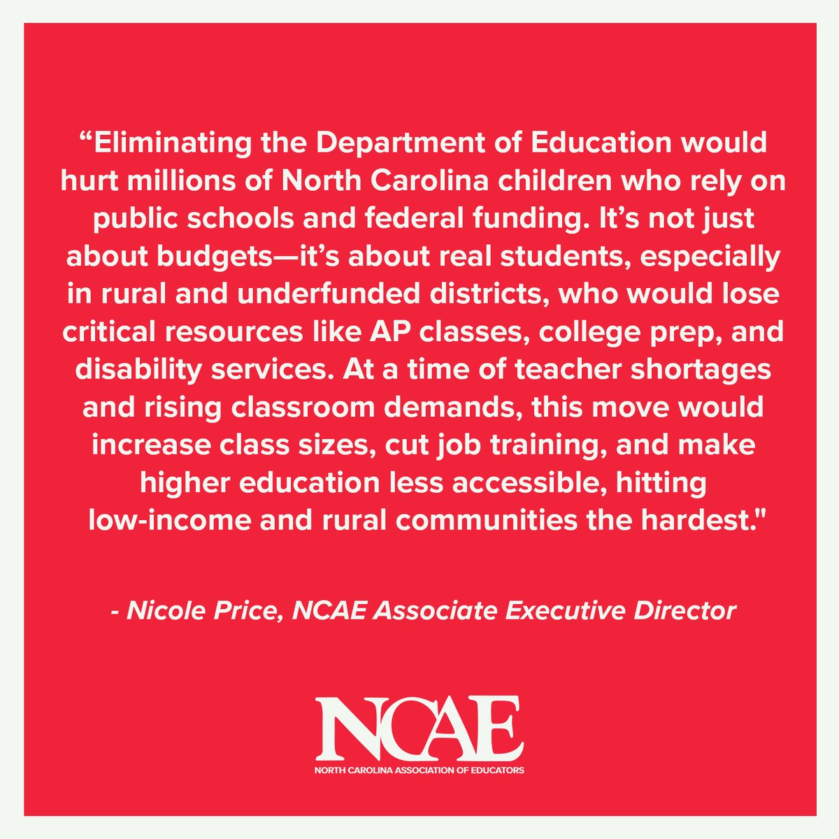 North Carolina Association of Educators (@ncae) on Twitter photo 