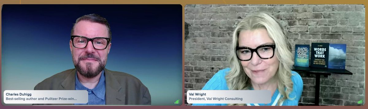 Val Wright (@valerwright) on Twitter photo In conversation with <a href="/cduhigg/">Charles Duhigg</a> on the power of habits using examples from Starbucks and Febreze.
Thanks for having us <a href="/Betterworks/">Betterworks</a>
<a href="/dougdennerline/">Doug Dennerline</a> #empowerhr2025 In conversation with <a href="/cduhigg/">Charles Duhigg</a> on the power of habits using examples from Starbucks and Febreze.
Thanks for having us <a href="/Betterworks/">Betterworks</a>
<a href="/dougdennerline/">Doug Dennerline</a> #empowerhr2025