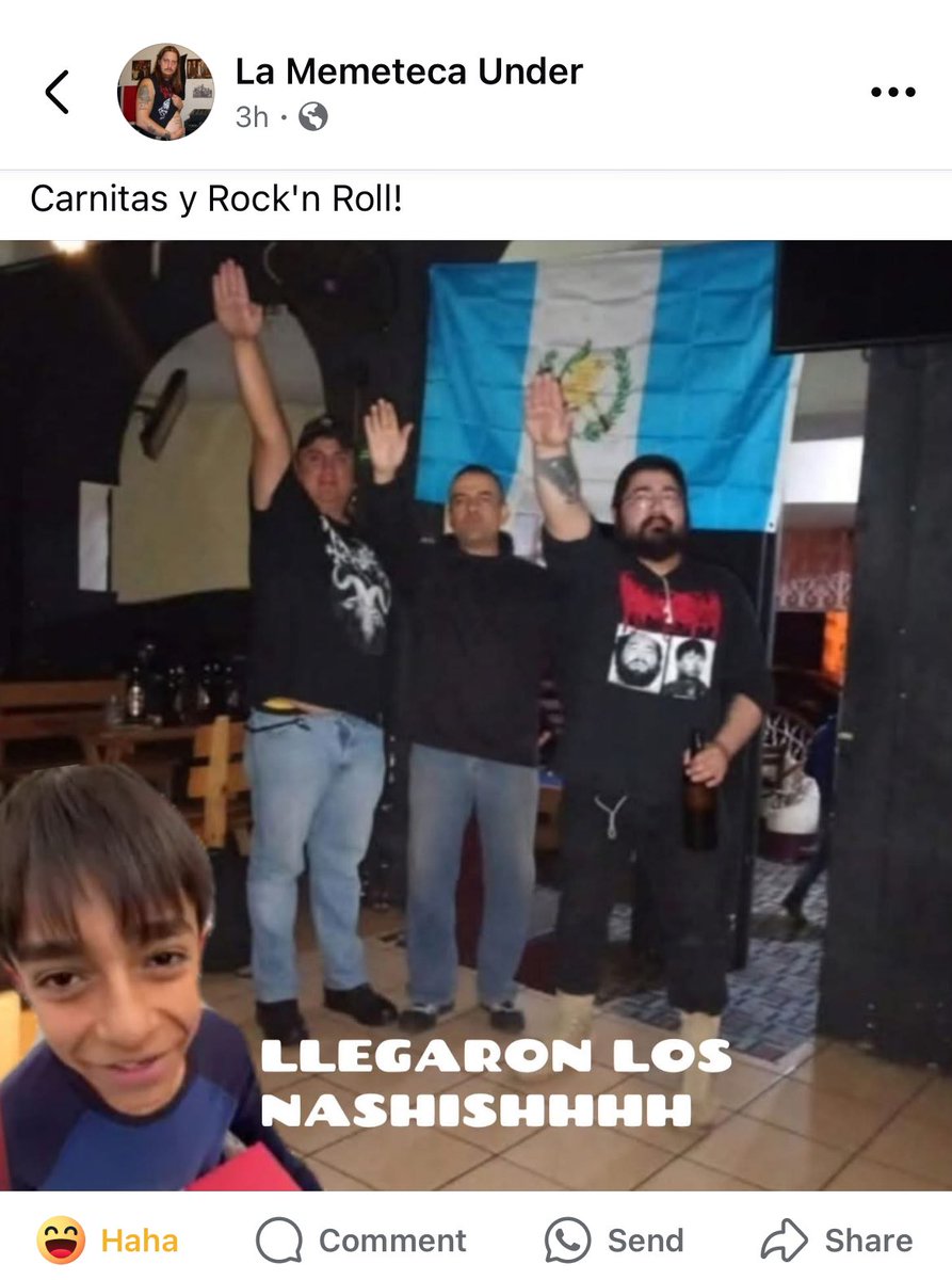 joinmyowsla's tweet photo. Ve pues el morenazi de ascendencia judía de ese bar cutre de zona 1 (rockers)  ya le da vergüenza decir que es nashi blackmetalero 🤣 

Que los racistas no tenga paz. https://t.co/2HNfcOA6iu