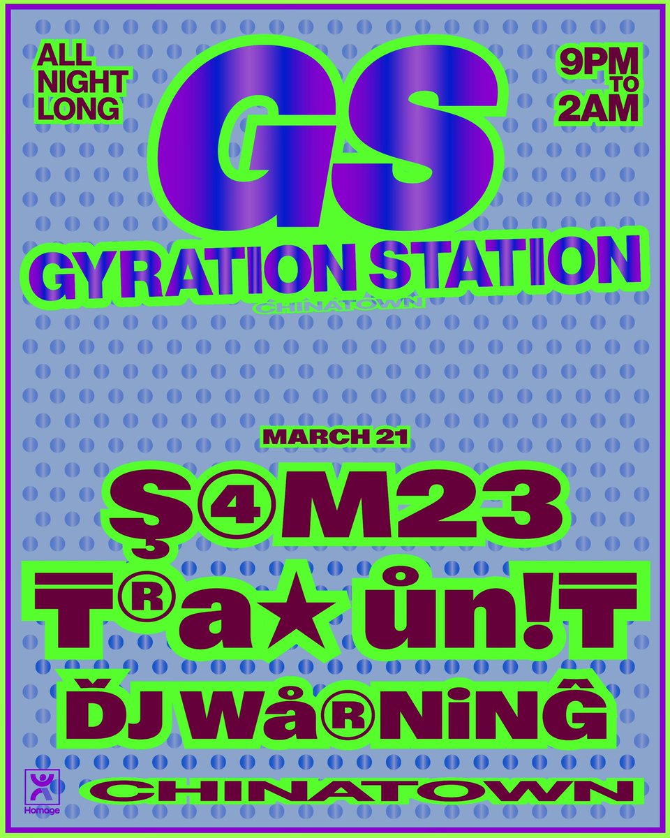 traxunit's tweet image. Certified jackin’ music all night tomorrow at Homage with S4M23 joining us from NYC 🏠💥🔨