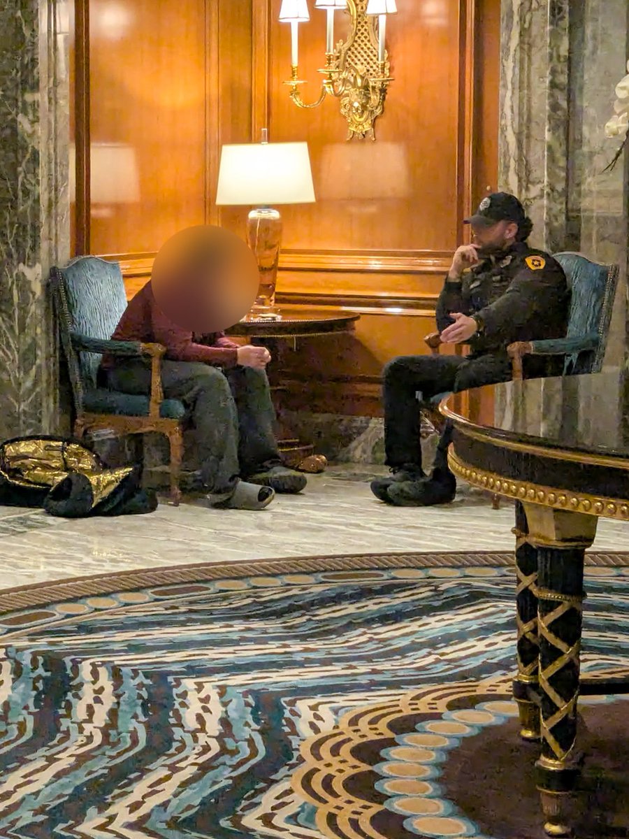 slcpd's tweet photo. Recently, a local hotel downtown called us concerned about someone who clearly needed help.

The person wasn’t dressed for the weather—it had just snowed—and the person appeared to be struggling.

When our officer arrived, he didn’t just ask the person to leave—he sat down with the person; he listened and had a real conversation about getting the community member the help they needed.

While our social workers play a key role in these situations, unfortunately, they weren’t working at the time. Still, all of our officers are trained in crisis intervention.

They know that sometimes, the most important thing they can do is simply take the time to listen.

We are grateful someone captured this moment and shared it with us.

These acts of kindness happen every day—often unseen, but never unappreciated.

We are focused on fostering a culture of respect and compassion in our community.

We want to thank this officer for making a difference in someone’s life.

Moments like this are what policing is about, and it’s what makes SLCPD special.

#SLC #SLCPD #SaltLakeCity