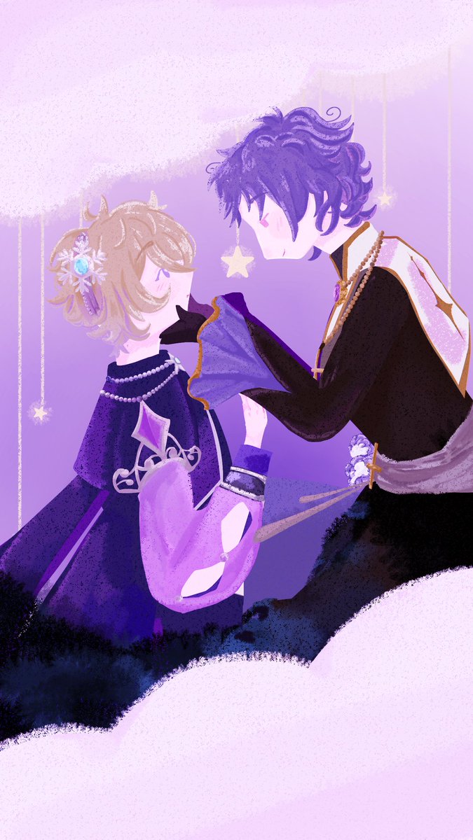 Midoyuzu week
Day3 : Fantasy au

"The princess who creates dreams and the ghost who brings nightmares"

#mdyzweek2025