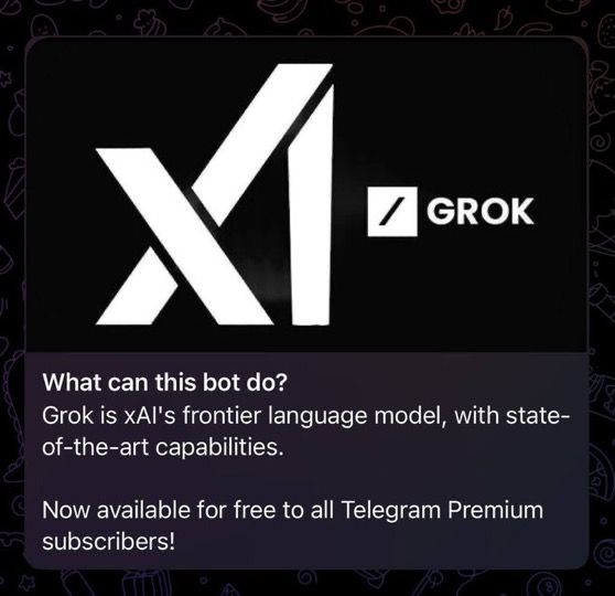 MarioNawfal's tweet image. 🚨GROK AI IS NOW ON TELEGRAM
Pavel Durov just confirmed it: after hitting 1 billion monthly active users,
Telegram is integrating Grok AI. The bot will be available free for all Telegram Premium subscribers.
This is Grok’s first big move beyond X — and another step in Elon’s…